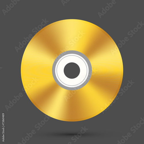 Vector modern disc on gray background