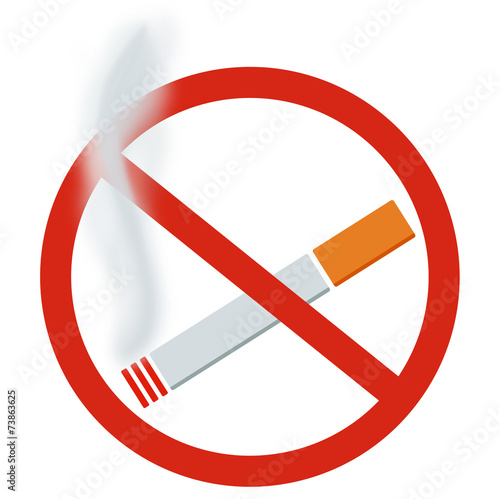 No smoking sign. Vector isolated.