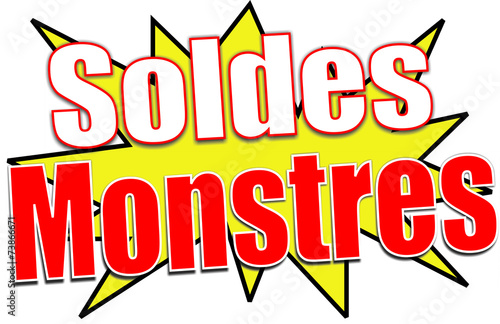 étiquette soldes monstres