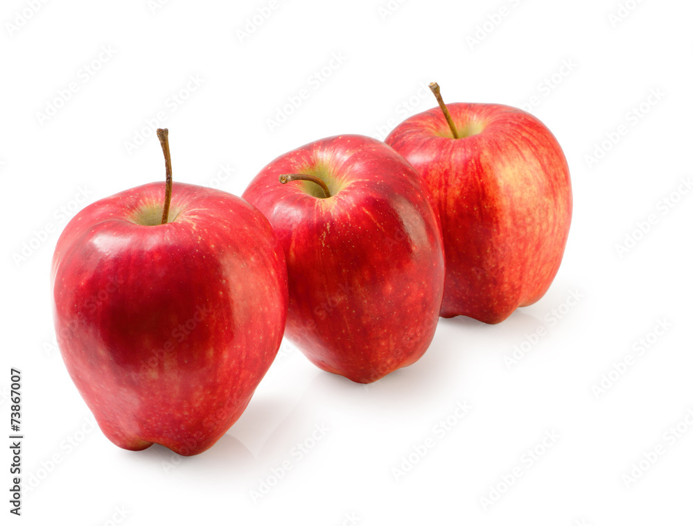 Group of red Washington apple isolated clipping path. Group of red Washington apple isolated clipping path.