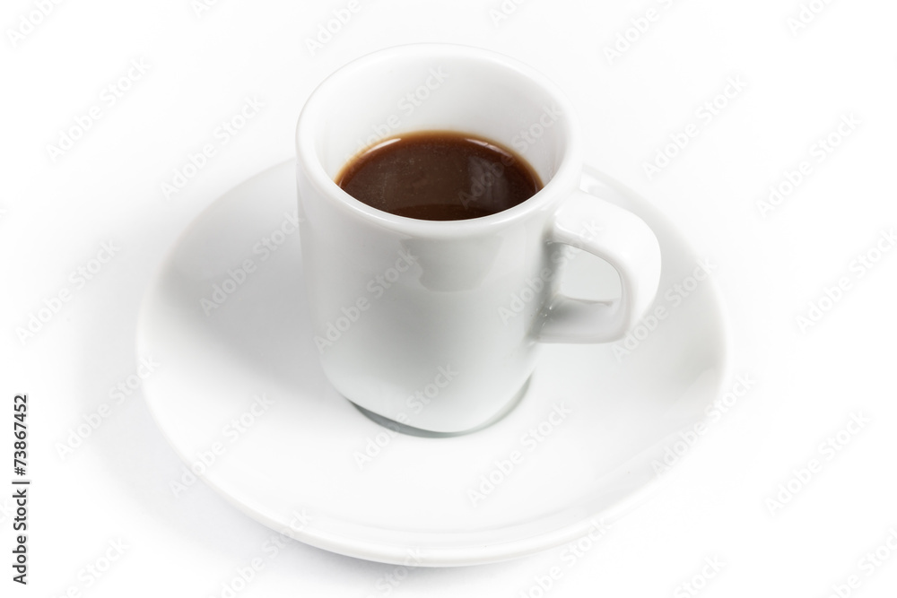 Cup of espresso isolated on white background Cup of espresso isolated on white background