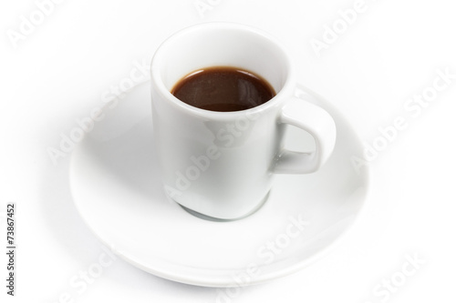 Cup of espresso isolated on white background