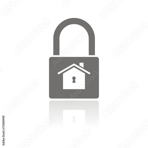 Icono candado casa FB reflejo