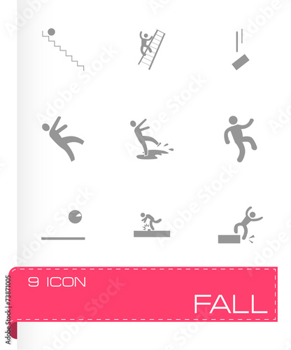 Vector fall icon set