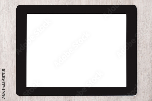 Digital Tablet With Blank White Screen