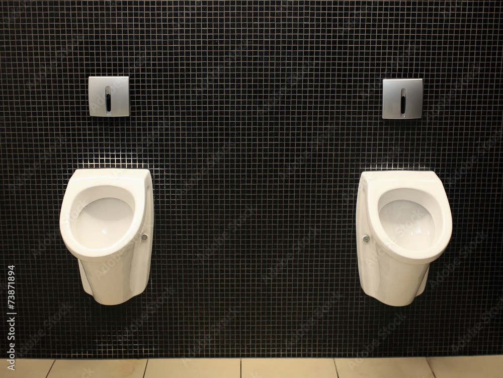 Men toilet for men, pissoir on wall Stock-Foto | Adobe Stock