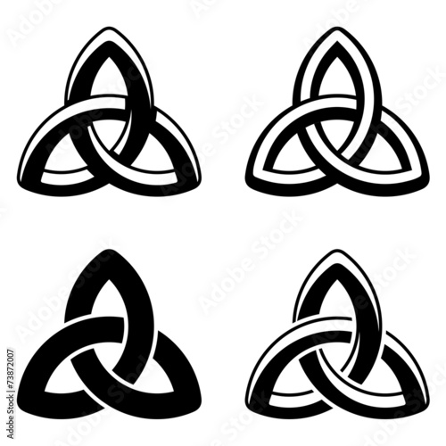 vector Celtic knot black white symbols