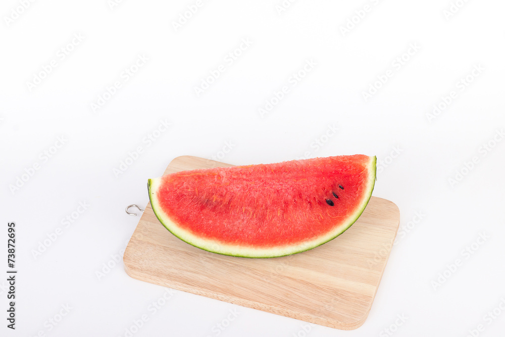 Slice of watermelon on white background Slice of watermelon on white background
