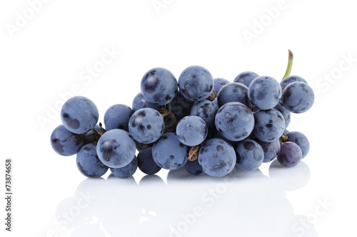 ripe isabella grapes isolated photo