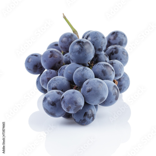 ripe isabella grapes isolated
