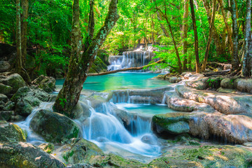 Beautiful waterfall in Thailand jungle