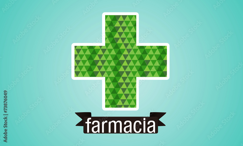 Obraz premium Cross Pharmacy Icon