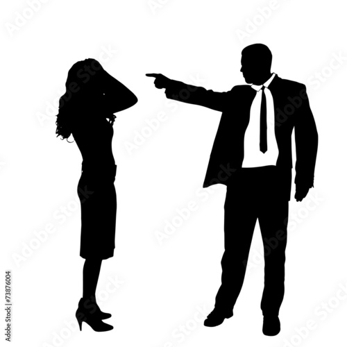 Vector silhouette of a couple.