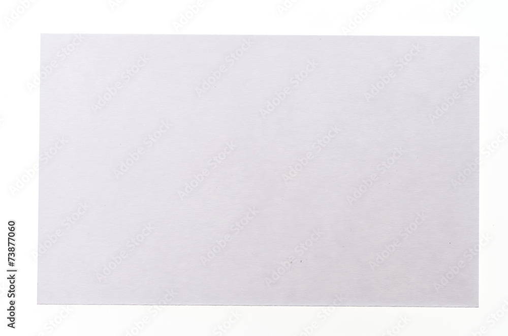 Blank white card Blank white card