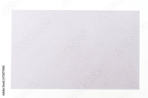 Blank white card