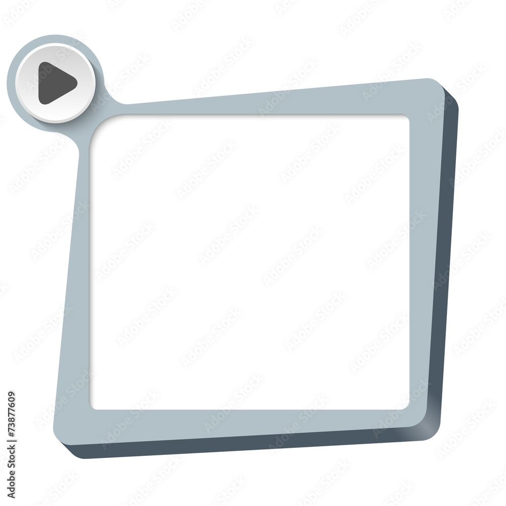 vector text box for any text and play symbol vector text box for any text and play symbol