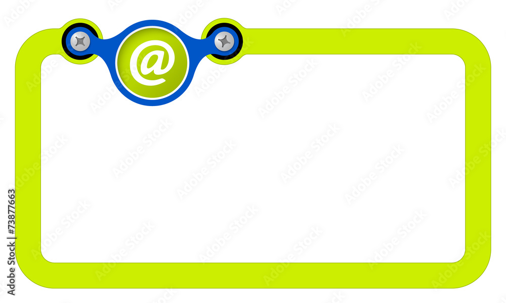 text frame for any text with email icon text frame for any text with email icon