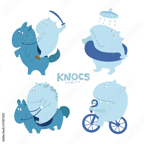 Cute character troll, hippo