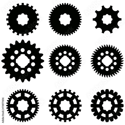 Vector image of gears.
