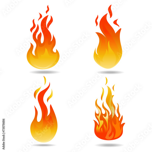 Obraz na płótnie fire vector w salonie