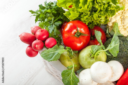 Fresh vegetables in basket