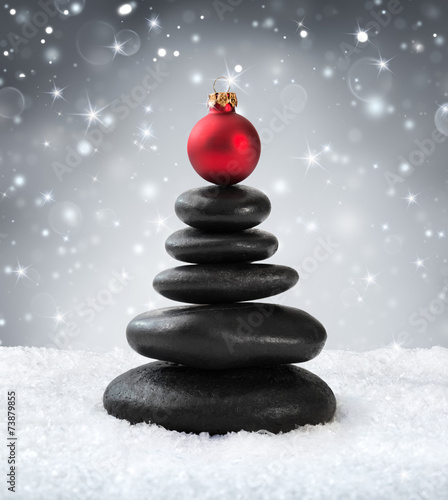 spa stones - in christmas photo