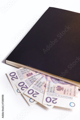 Book calendar wit money