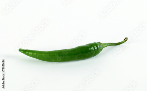 Green pepper vegetable on white background