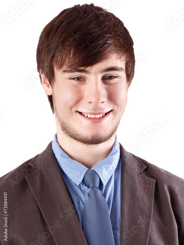 Portrait of the cheerful boy businessman