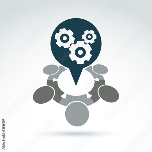 Vector illustration of gear...