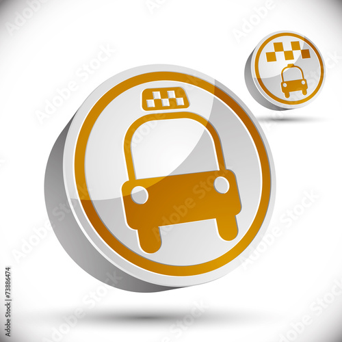 Taxi car icon.