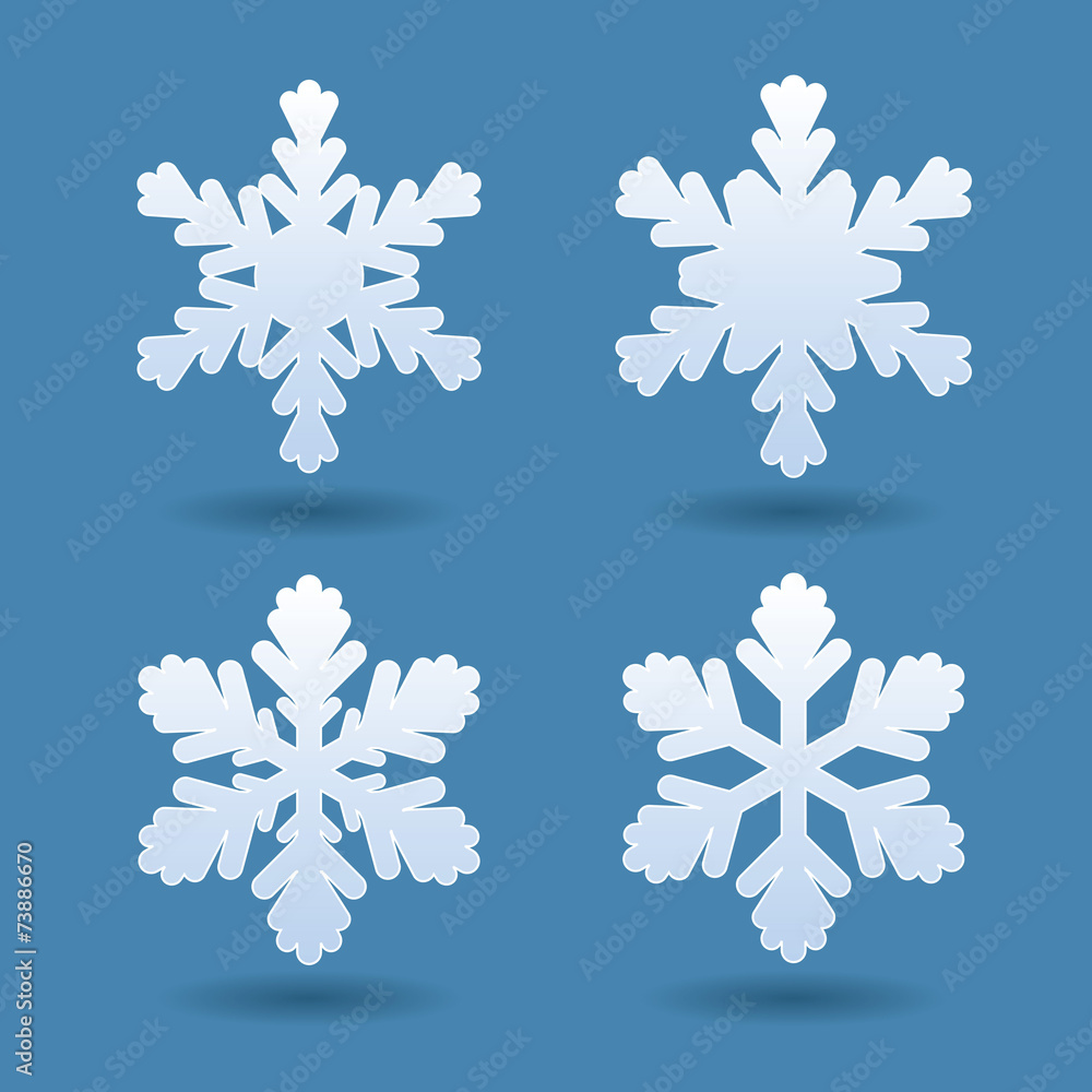 Set of snowflakes