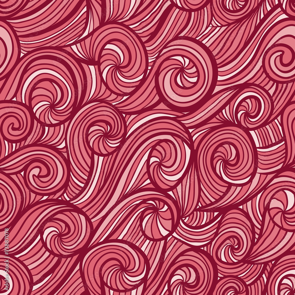 Beautiful curly waves seamless pattern. Beautiful curly waves seamless pattern.