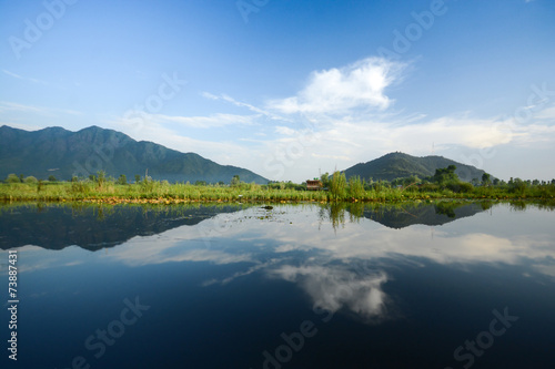 Lake landscape reflection