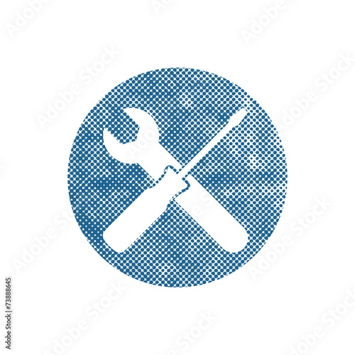 Repair icon with wrench and...