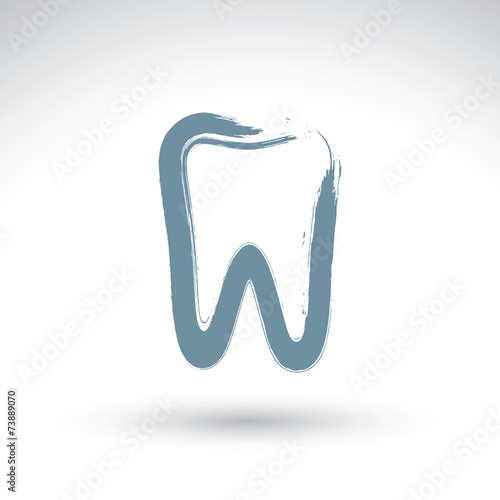Hand drawn simple tooth ico...
