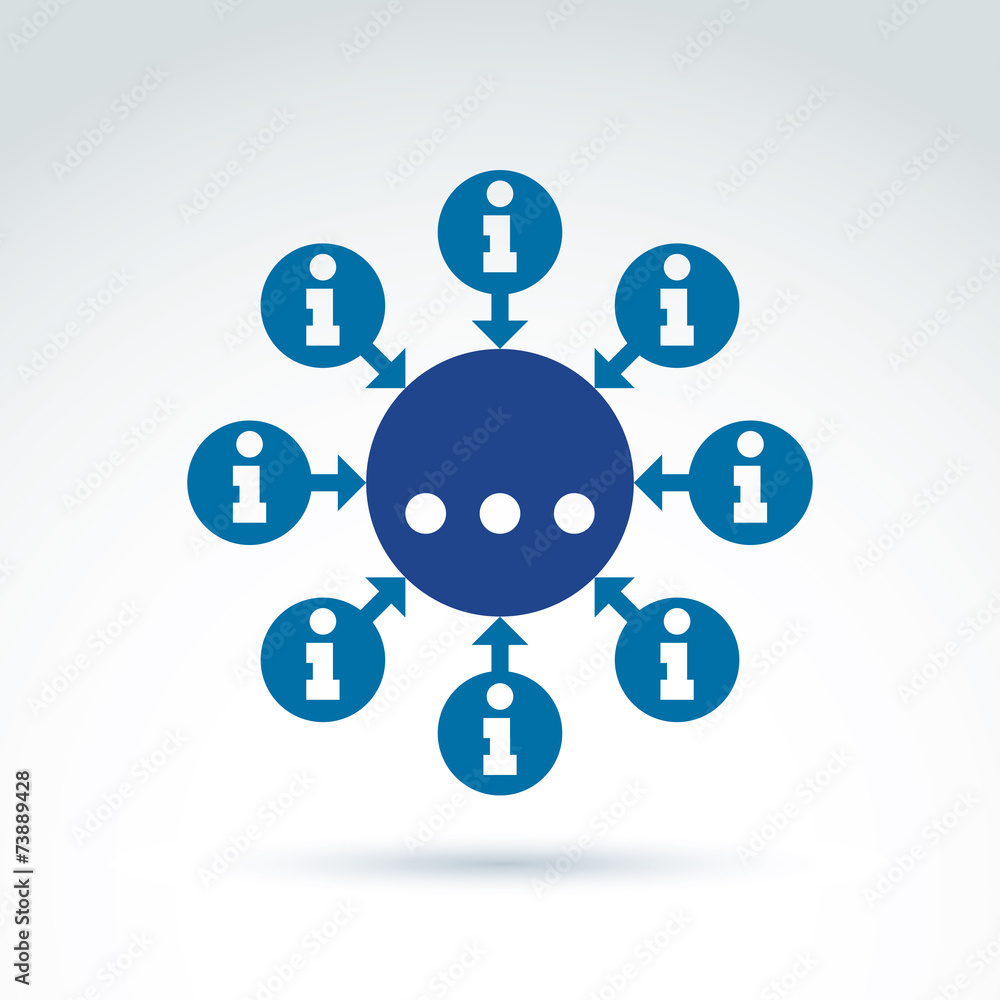 Information collecting and exchange theme icon, vector conceptua Information collecting and exchange theme icon, vector conceptua