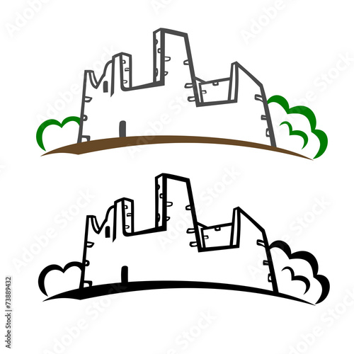 Castle ruins symbol