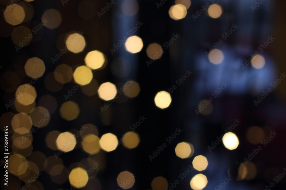 Fototapeta premium Bokeh. Abstract Christmas light background, new year