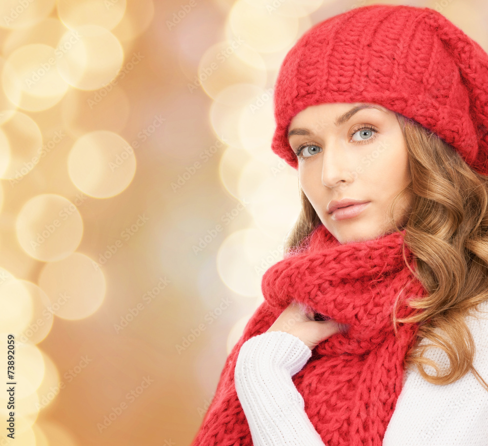 young woman in winter clothes young woman in winter clothes