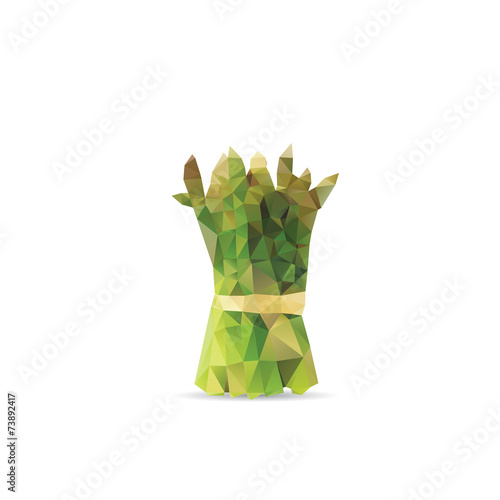 asparagus triangle abstract isolated on a white backgrounds