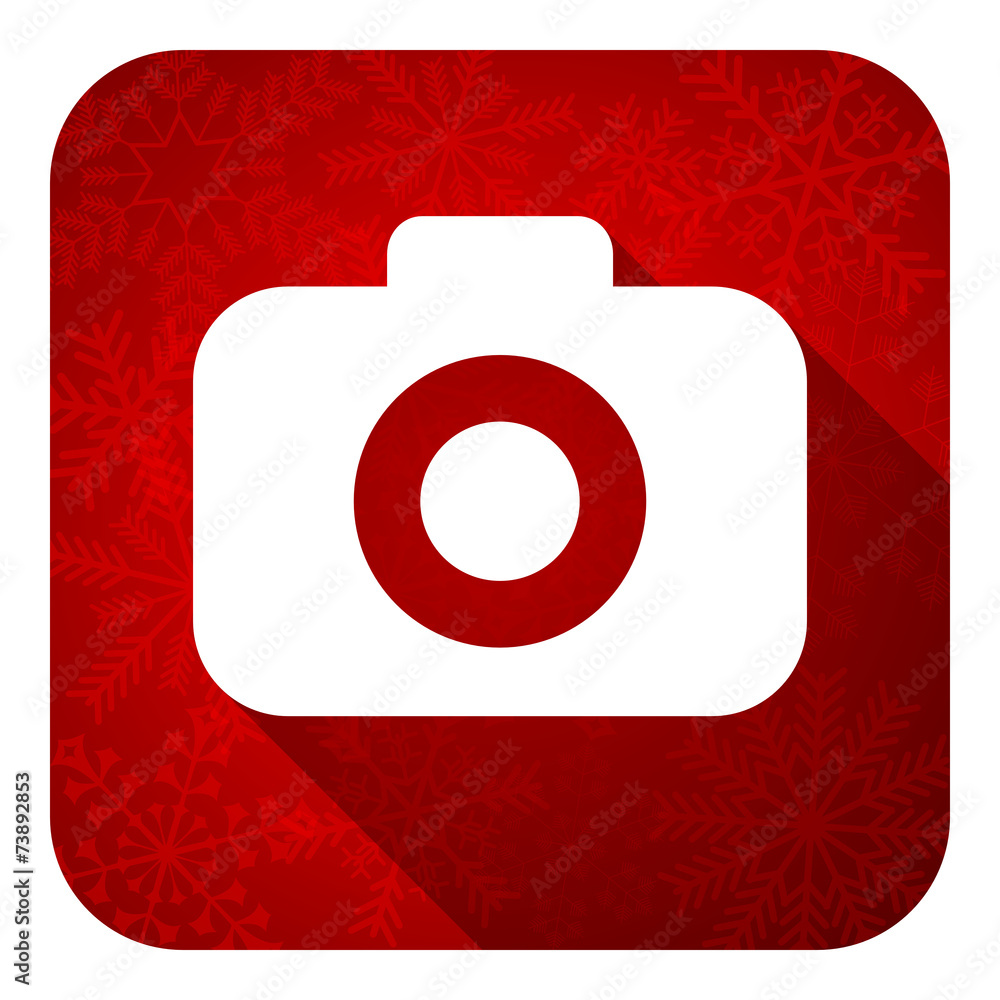 photo camera flat icon, christmas button, photography sign photo camera flat icon, christmas button, photography sign