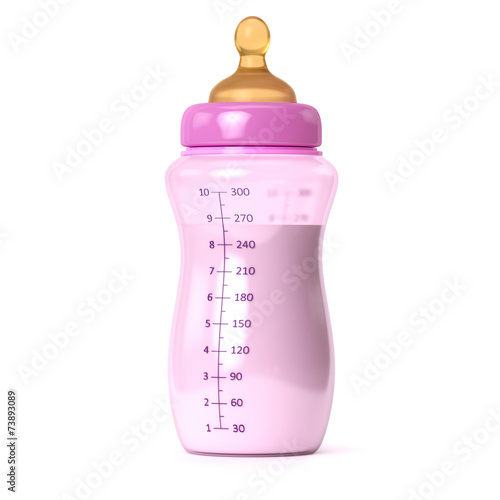 pink baby bottle