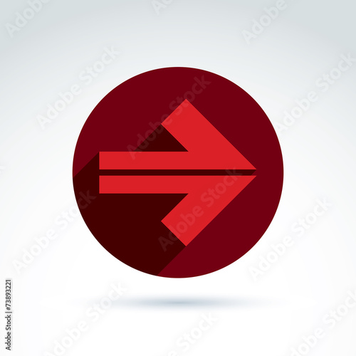 Vector abstract emblem with red arrow – pointer. Double direct Free Download Vector abstract emblem with red arrow – pointer. Double direct - GFXLoad