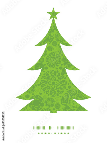 Vector abstract green and white circles Christmas tree