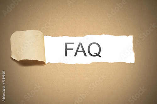 brown paper torn to reveal white space faq