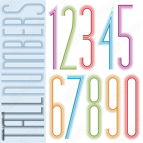 Poster tall colorful stripe...