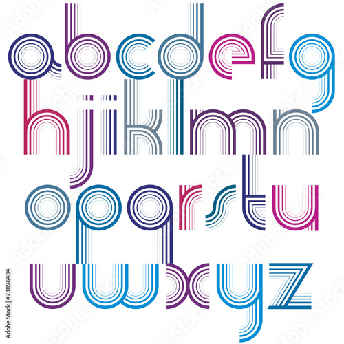 Colorful lowercase letters ...
