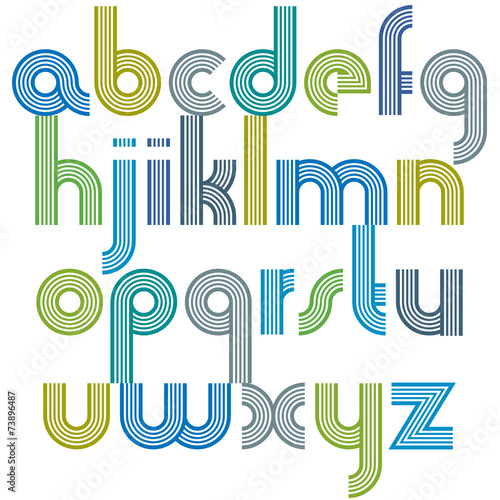 Colorful lowercase letters ...