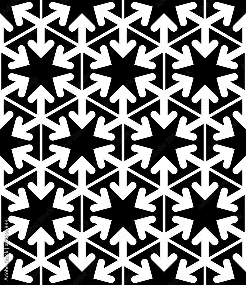 Black and white abstract textured geometric seamless pattern. Ve Black and white abstract textured geometric seamless pattern. Ve